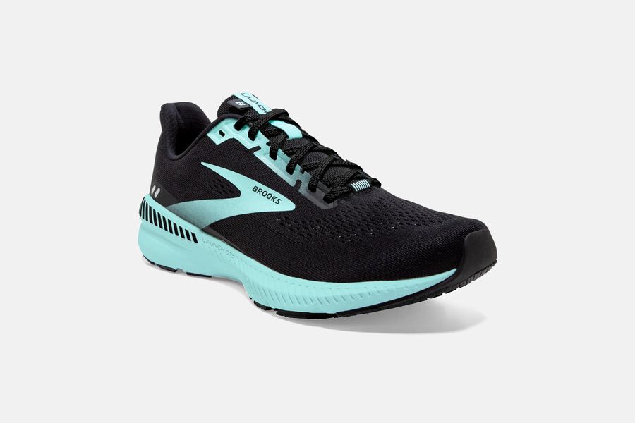 Brooks Launch Gts 8 Road Loopschoenen Dames - Zwart/Blauw - 873460HMF